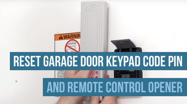 Reset garage door keypad code PIN